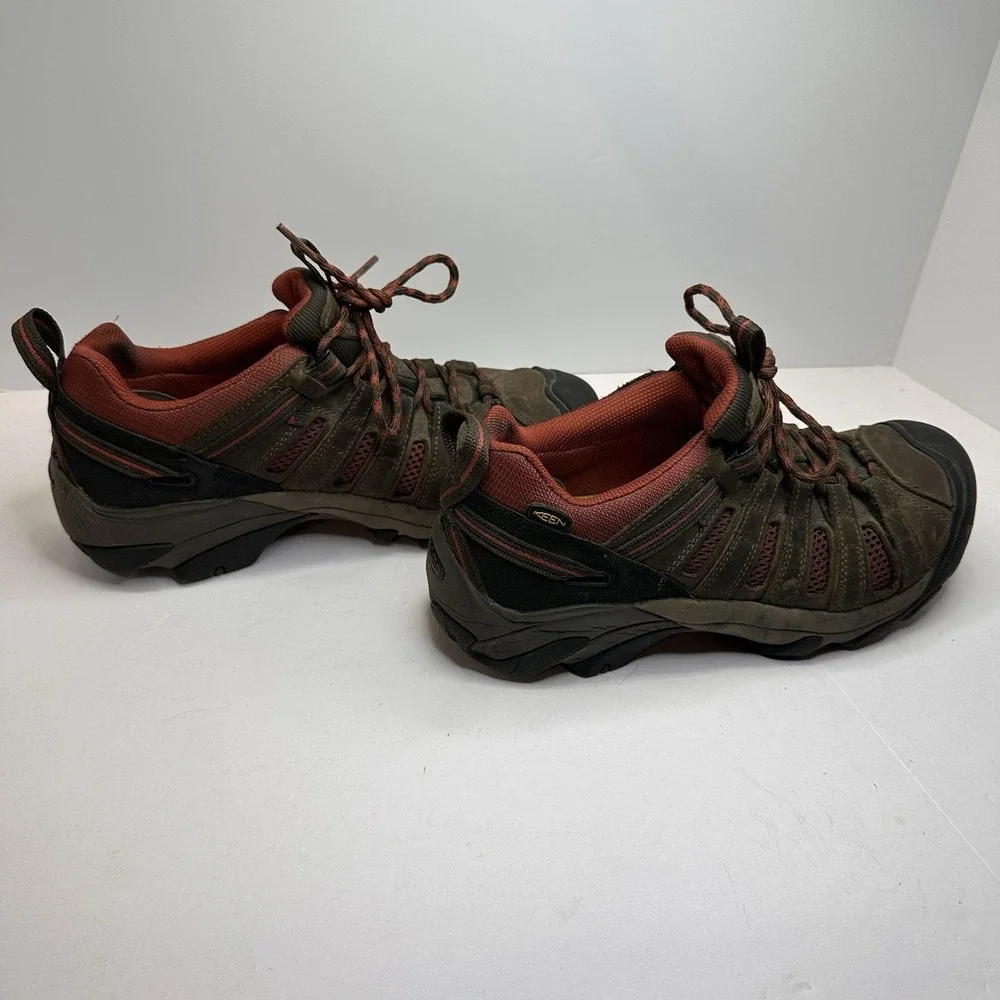 Keen‎ women’s Size 9.5 Ankle Brown Work Hiking Boots ESD Soft Toe F2892-11 SD